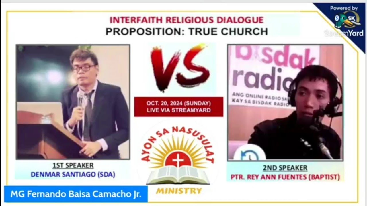 DEBATE 2024: SEVENTH-DAY ADVENTIST VS BIBLE BAPTIST: TRUE CHURCH - YouTube