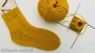 Como tejer calcetines o medias a dos agujas paso a paso
