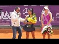 EMPIRE Slovak Open 2017 F, ceremony, Marketa VONDROUSOVA (CZE) - ROYG (PAR) 7-5 7-6(3)