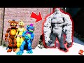 Can the Animatronics BEAT the Giant YETI? (GTA 5 Mods FNAF RedHatter)