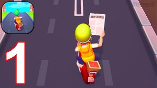 Paper Boy Race: Run & Rush 3D - Gameplay Playthrough Part 1 Goodwell & Los Angeles (Android, iOS) screenshot 2