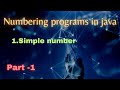 Java Numbering Programs : Simple Numbers | Java interview programs | Java | Telugu