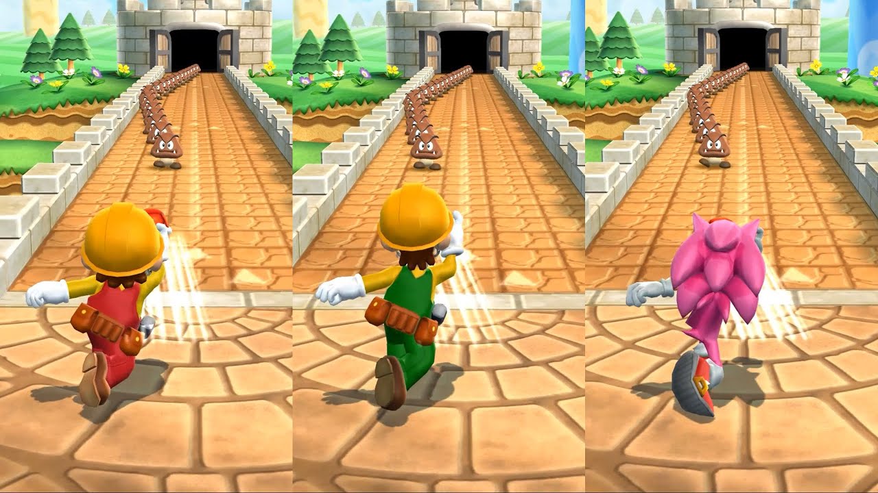 【마리오 파티 9】미니게임 마리오 vs 루이지 vs 소닉 vs 요시(마스터 CPU)