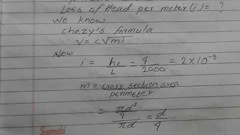 Chezys Formula Numerical Problem _ Nepali