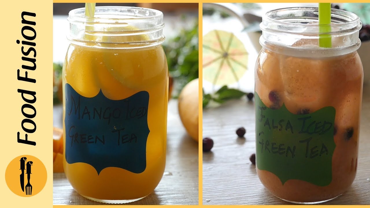 Mango and Falsa iced Green Tea By Food Fusion