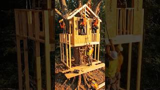Building a Dream Tree House 🌳🏡 From Scratch (Full Timelapse) #treehouse #construction #timelapse
