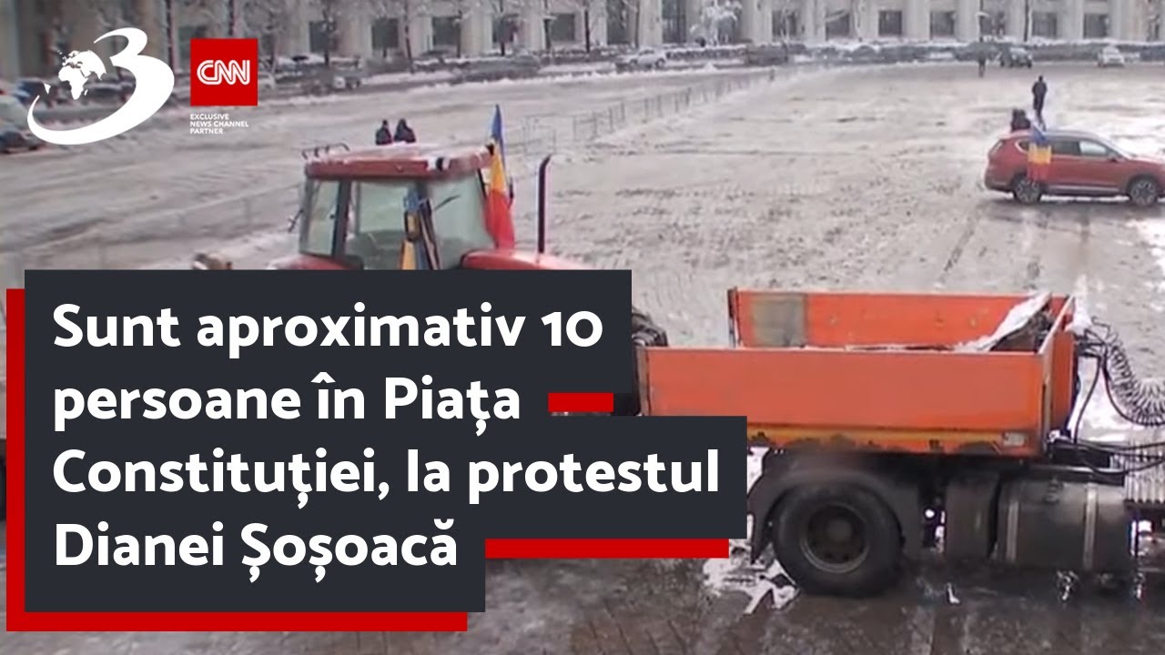 Sunt aproximativ 10 persoane în Piața Constituției, la protestul Dianei Șoșoacă