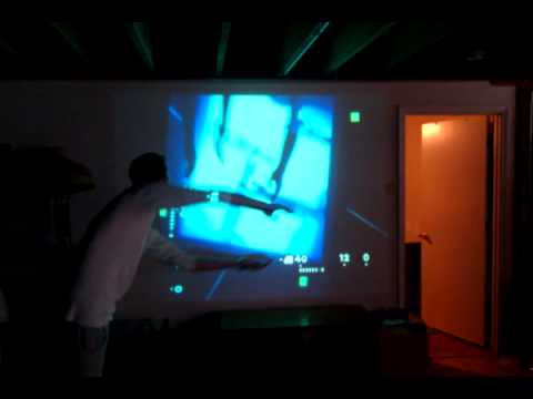 Playing with video feedback loops on a projector