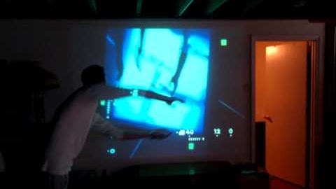 Playing with video feedback loops on a projector