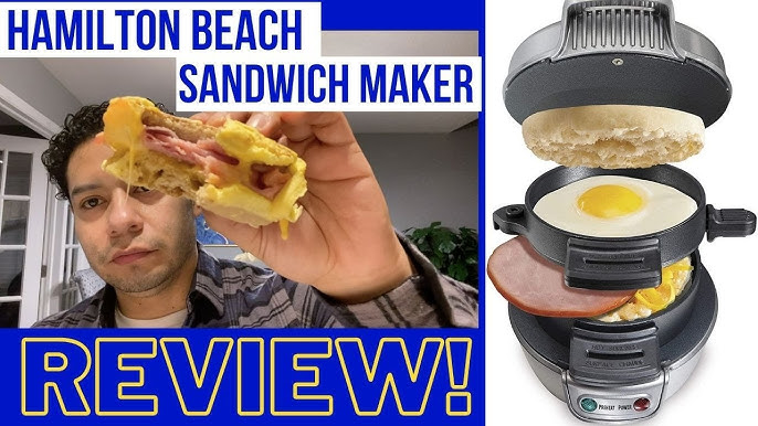 Hamilton Beach Breakfast Sandwich Maker, Black, Model 25621 