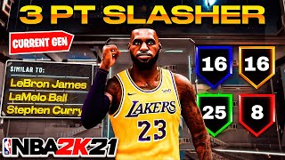 *HOF SHOOTING* NEW BEST SLASHER & OFFENSIVE THREAT BUILD NBA 2K21  BEST LEBRON JAMES & POINT GUARD