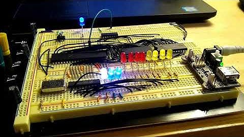 Breadboard Computer Running Simple Program