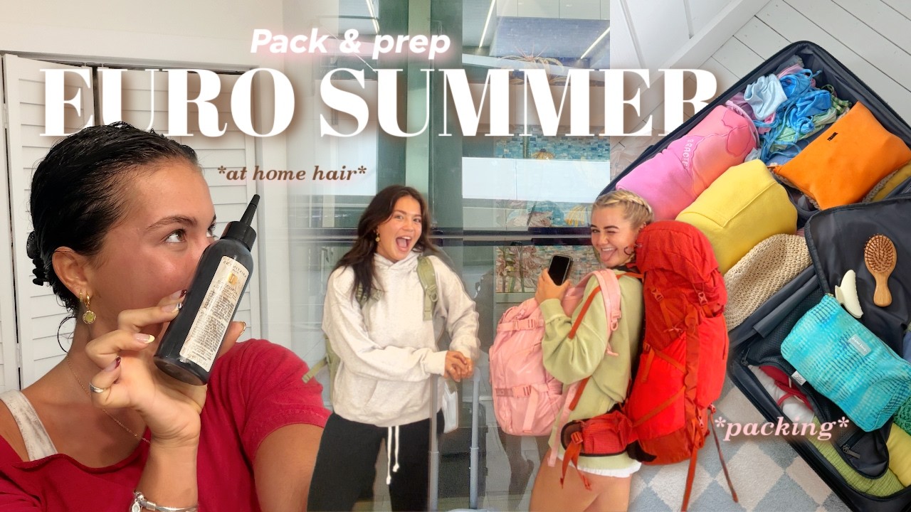 PREP & PACK FOR EURO SUMMER || Nails, hair, brows, + packing for a summer in Europe!!