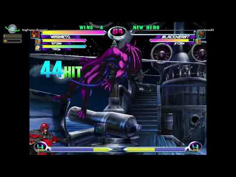 MvC2: Romneto - Magneto 90 Hit Dead Body Infinite Combo (37 Marvel Seconds) vs BH .:7.25.25:.
