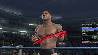 WWE Smackdown Vs. Raw 2008 Speedrun (Hall of Fame All Challenges) in 2:57:23