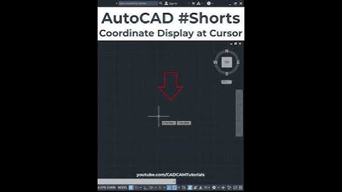 AutoCAD Display Coordinates on Cursor | #Shorts | #CADCAMTutorials