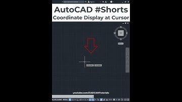 AutoCAD Display Coordinates on Cursor | #Shorts | #CADCAMTutorials