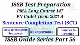 Sentence Completion Test|PMA long course 147| PN Cadet Term 2021A|ISSB Guide Series Part 56|#issb