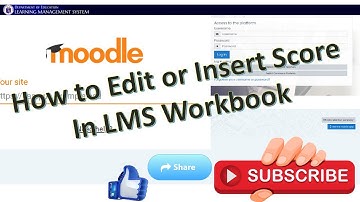 HOW TO EDIT or INSERT SCORE IN LMS