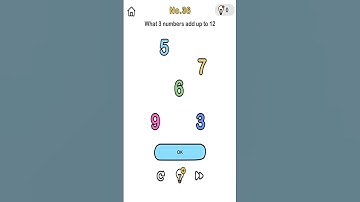 Brain Out Level 36 What 3 numbers add up to 12