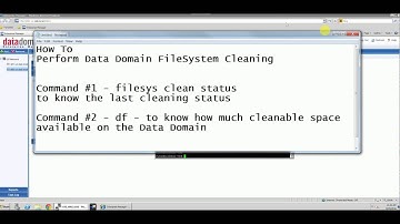 EMC Data Domain  - How to perform File System Cleaning