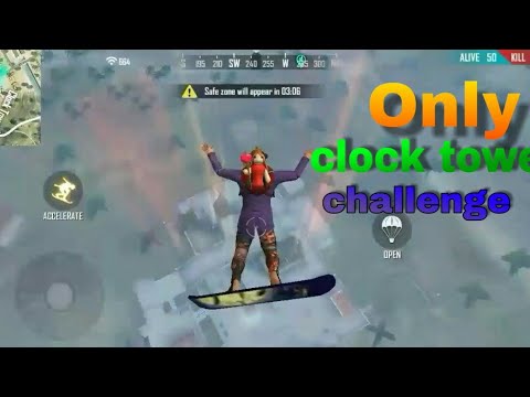 FREE FIRE||Only clock tower challenge||1vs1||In hindi ...