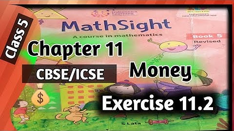 Class 5 Maths |Money 💰 Chapter 11|Mathsight Class 5|  Exercise  11.2|CBSE |NCERT|Harsh Public School