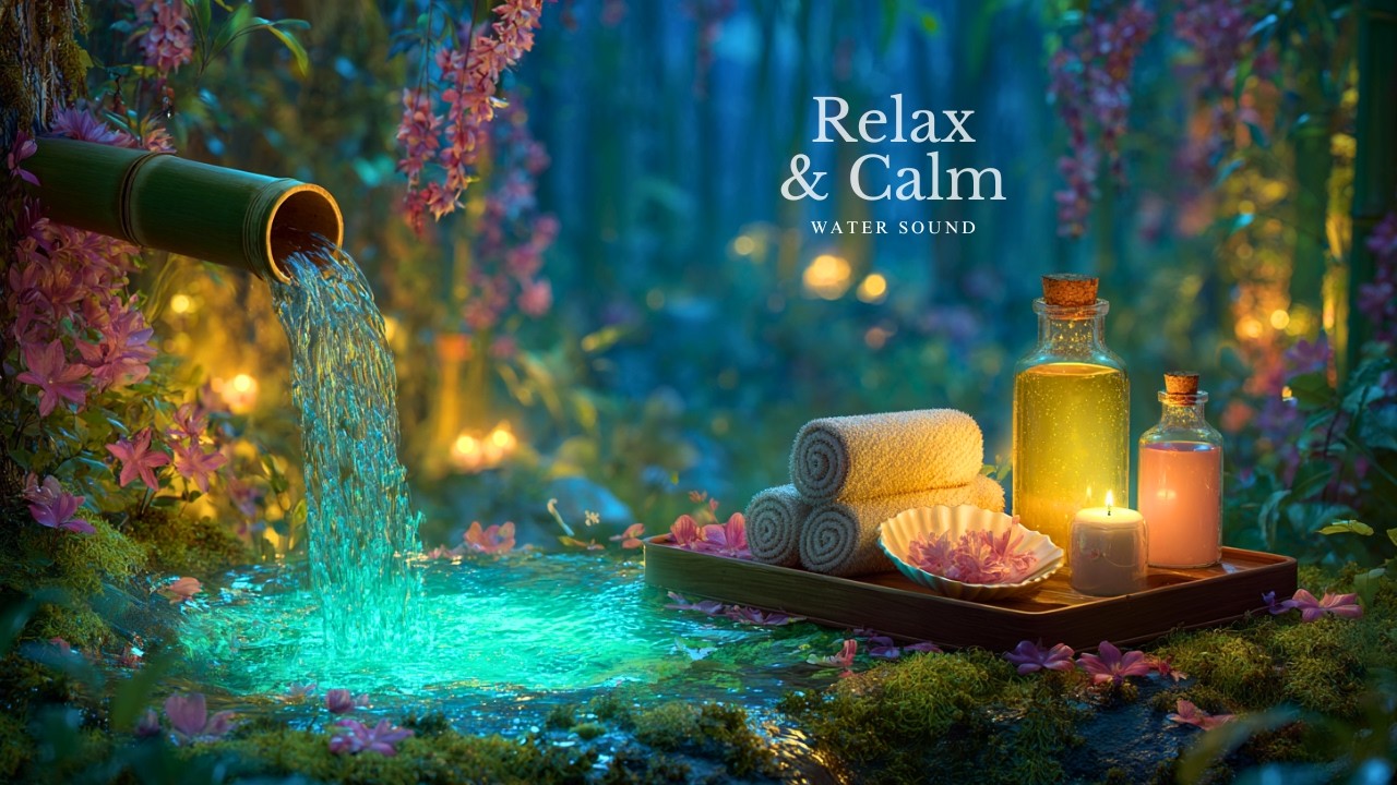 Soothing Relaxing Music + Water Sounds 🌿 Deep Sleep 😴 Relieve Stress & Anxiety
