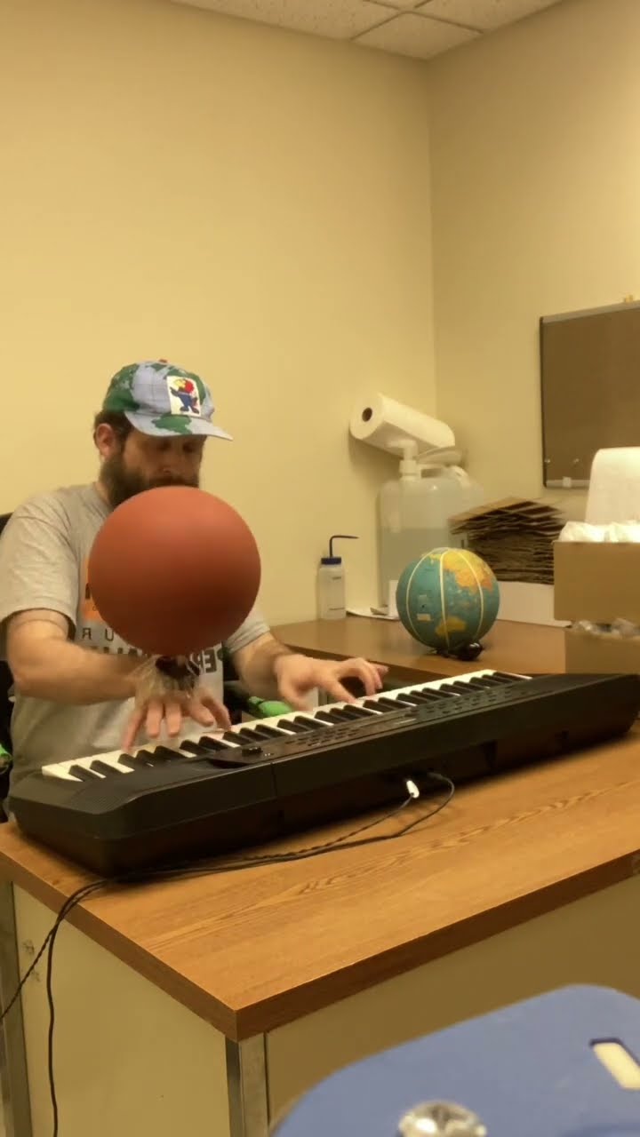 Playing Game Soundtrack On Piano While Spinning Basketball On Hand || ViralHog