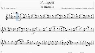 Pompeii - by Bastille - Play Along for C Instruments