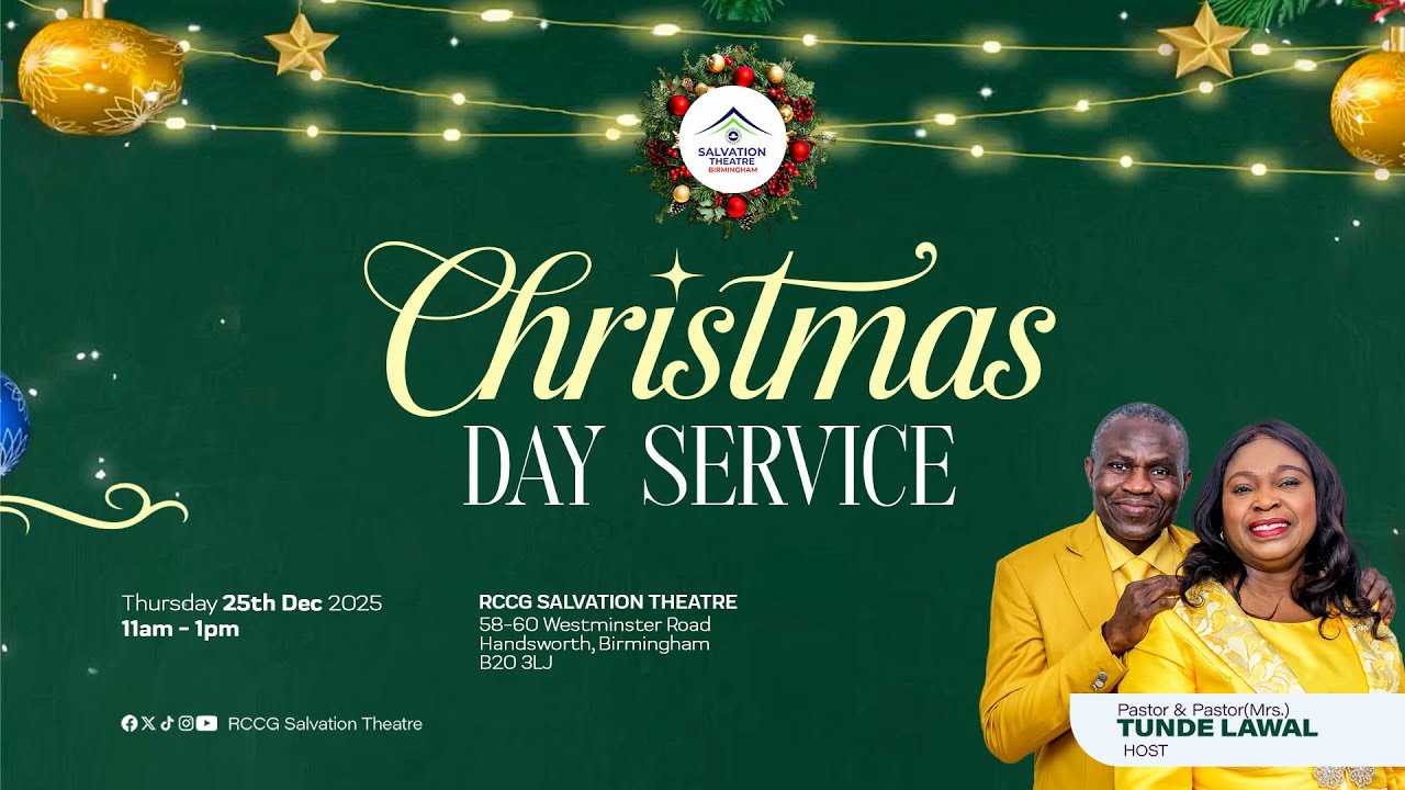 Christmas Service Program Rccg CHRISTMAS DAY SERVICE || 25TH DECEMBER 2025 || RCCG SALVATION THEATRE ...