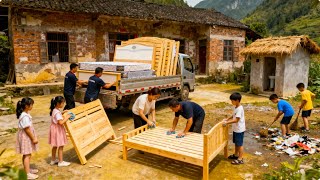 Download Lagu 【一家七口隐居深山】妈妈请安装师傅把孩子们心心念念的床安装好了，你们觉得改造成怎么样？#农村生活#vlog#山居生活 MP3