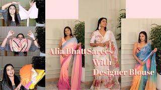 Alia Bhatt Saree Collection With Designer Blouse In This Durga Puja