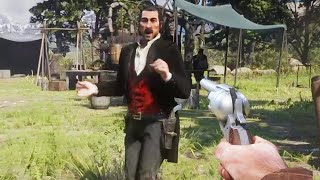 Arthur Shoots Dancing Gang Members Inside Camp - Red Dead Redemption 2