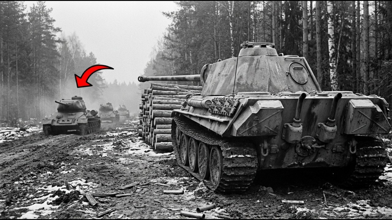 Sowjetische Panzer lachten über den Panther — bis er still hinter den Baumstämmen wartete