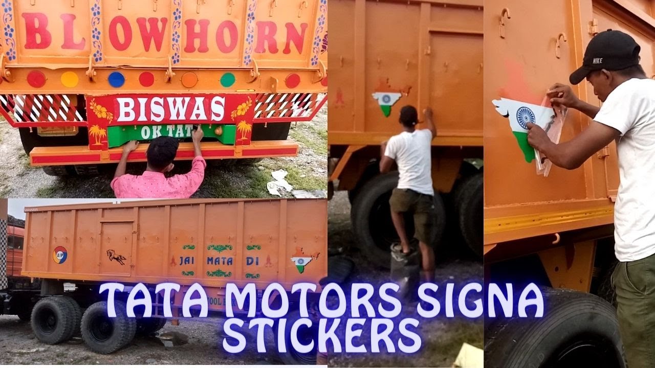 Tata Sticker TATA MOTORS SIGNA 5530 S RADIUM STICKERS MODIFICATION - YouTube