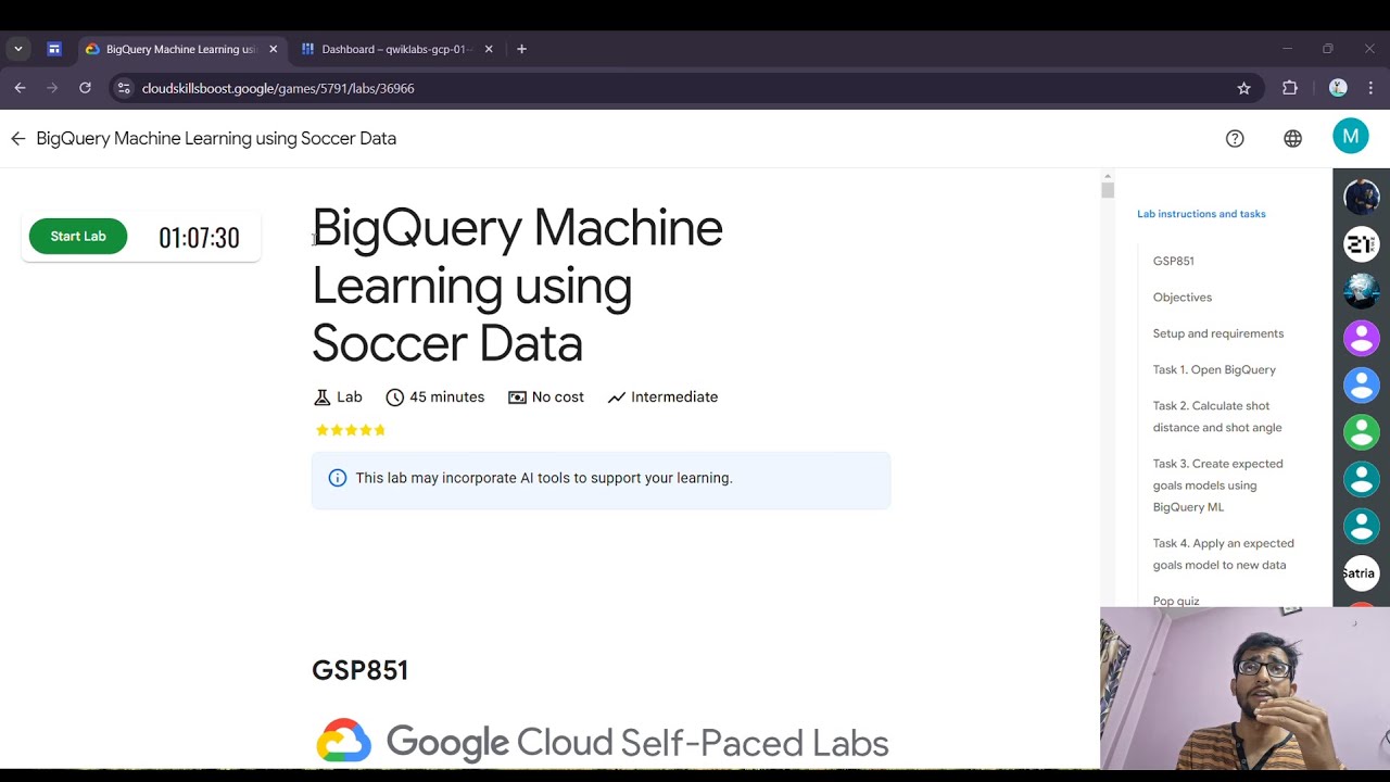 BigQuery Machine Learning using Soccer Data - Console...The Arcade Camp ...