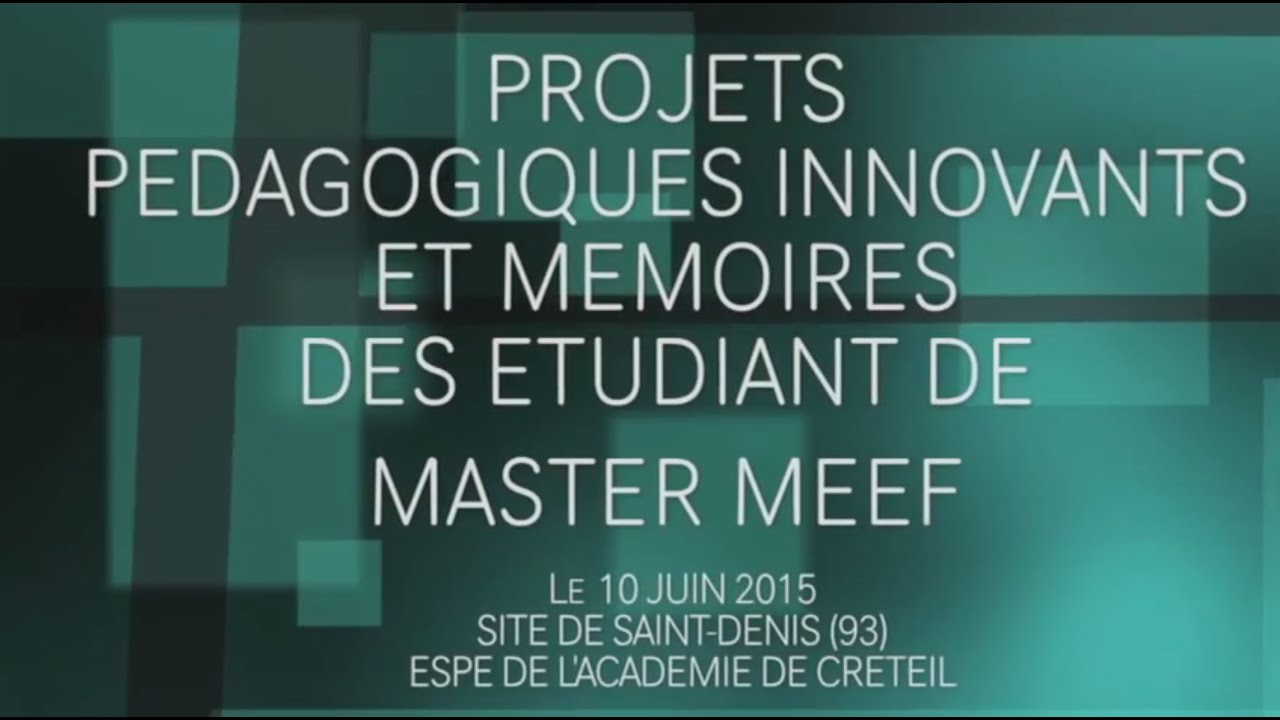 Exemple Sujet Mémoire Master Meef 2nd Degré