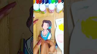 Full Painting of Disney Princess Belle✨💙🎨🖌️ #cute #reels #shorts #dreamers #drawing #art #painting Guide