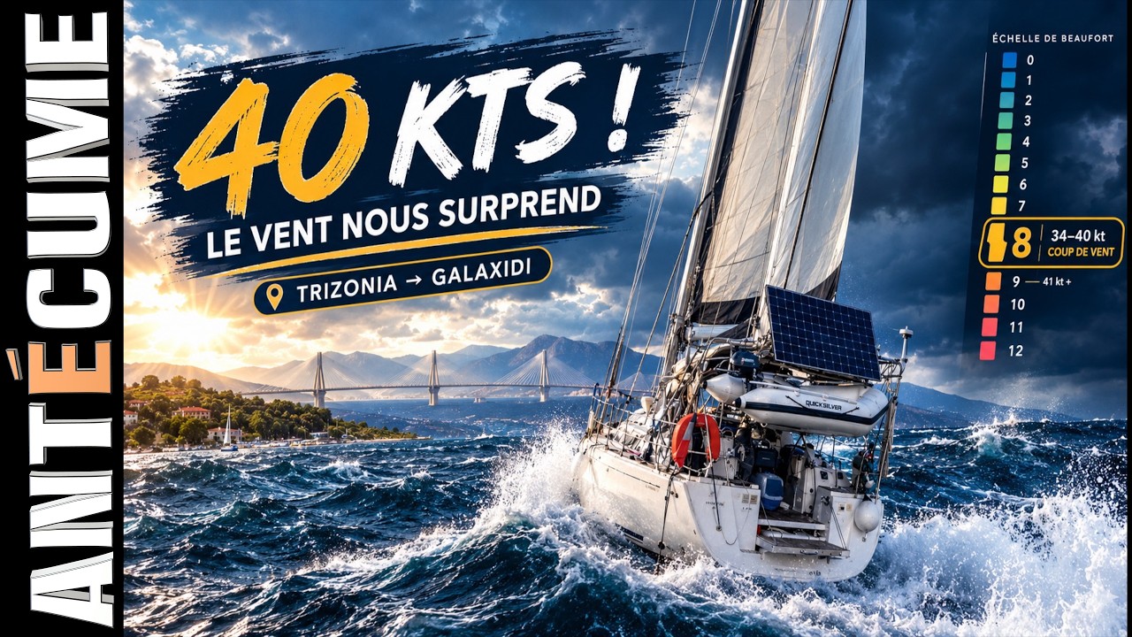⁣⛵️l’effet venturi s’emballe🌬️ il a décidé de jouer avec nous, de Nafpaktos➢Trizonia➢Galaxidi