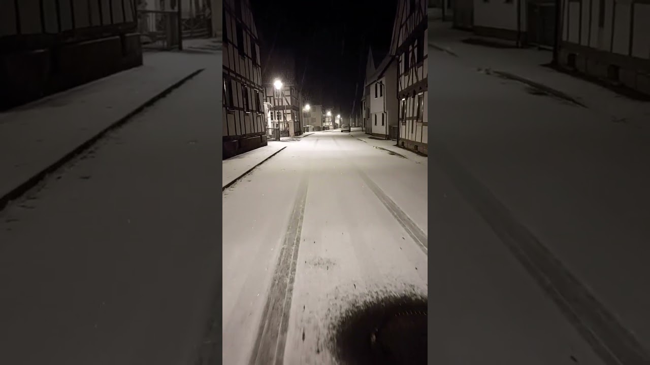 Relaxing Snow Walk. Snowfall at Night. Winter Relaxation during the night Part 1 
