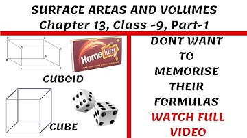 Surface Areas and Volumes || Chapter 13, Class 9, Part-1 ||Basic Introduction to Shapes- Cuboid/Cube