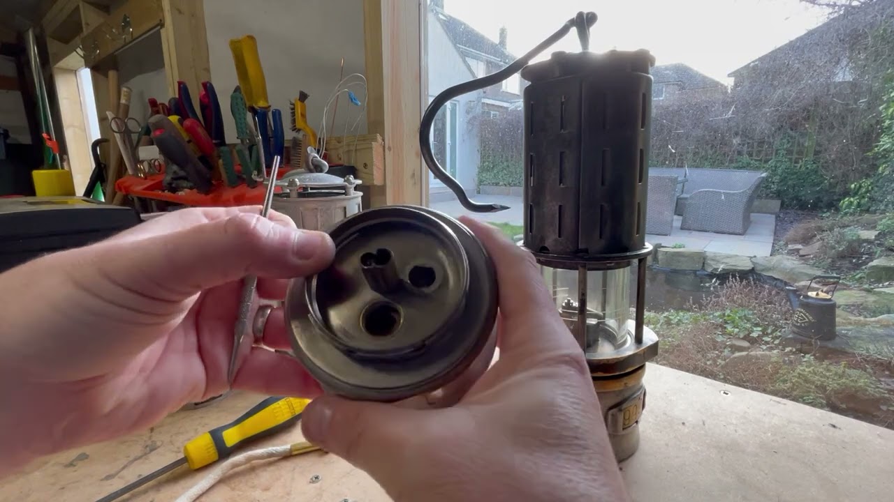 Changing the wick on a Koehler 209 Miners lamp - YouTube