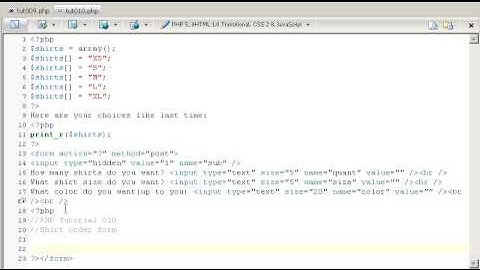 PHP Tut 010 Part 1