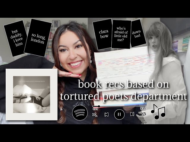 book recs based on songs from the tortured poets department! 📖🪶🕯️📜🤍 class=