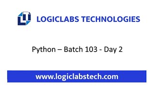 Python - Batch 103 - Day 2