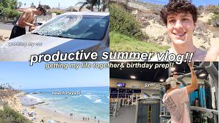productive summer vlog!! ☀️resetting my life, beach day, gym, & bday prep