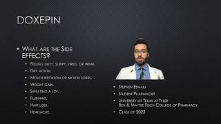 Doxepin (Silenor) Patient Counseling