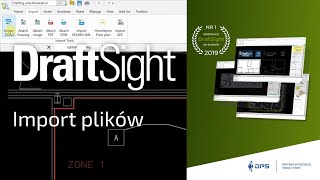 DraftSight - karta importu plików .pdf .png .dgn .svg .bmp