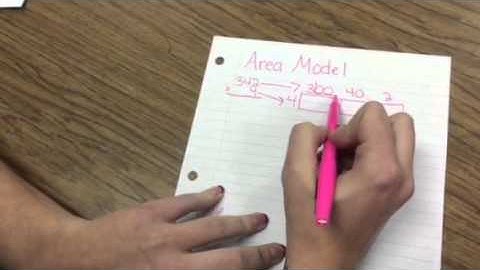 Area Model 3 digit by 1 digit